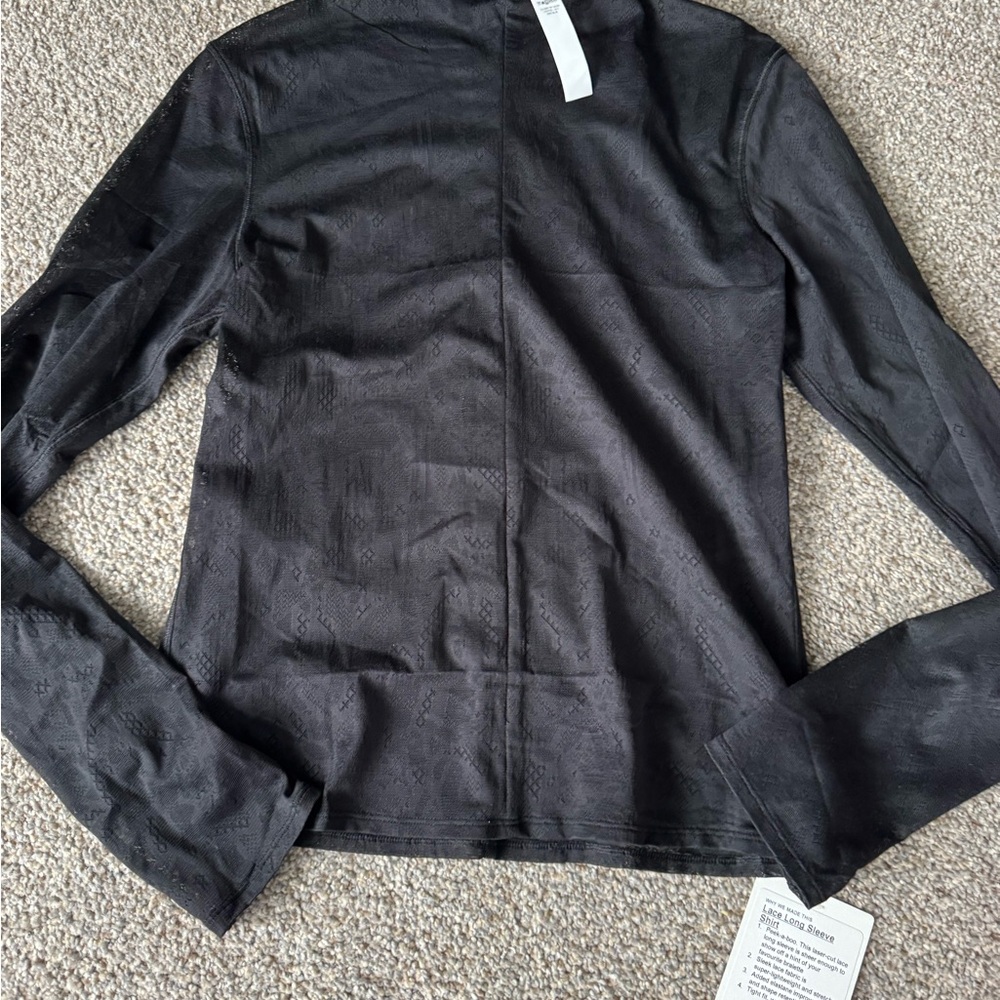 lululemon athletica Black Long Sleeve Bodysuit